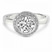Upturned Dome Bezel Halo Lab Diamond Ring