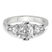 Della Three stone Side Pear Lab Diamond Ring