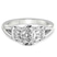 Bethany Three Stone Side Oval Lab Diamond Ring