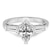 Madison Three Stone Side Baguette Lab Diamond Ring