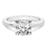 Agnes Criss cross Prong Solitaire 2mm Lab Diamond Ring