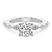 6.46 Ct Round Cut Pamela Eternity Side Stone Lab Diamond Ring in 14kt White Gold