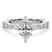 Gizele Tapered Side Stone Lab Diamond Ring