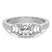 Daria Trapezoid Three Stone Lab Diamond Ring