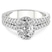Luna Split Shank Halo Lab Diamond Ring