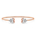 Amoura Heart Flexi Lab Diamond Bangle Bracelet
