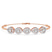 Soleia Halo Pear Lab Diamond openable bracelet