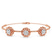 Spiral Eleve Round Lab Diamond openable bracelet