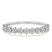 Pear Petal Lab Diamond Openable Bangle Bracelet