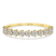 Pear Petal Lab Diamond Openable Bangle Bracelet