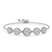 Lyna Five Stone Round Halo Fashion Bracelet