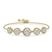 Lyna Five Stone Round Halo Fashion Bracelet