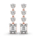 Emerald and Round Fashion Lab Diamond Dangle Earrings