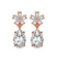 Iris Bloom Flower Fashion Lab Diamond Dangle Earrings