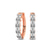 10ct Rose Gold Calantha Emerald Lab Diamond Hoop Earrings (1 Ct. Tw.)