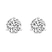 14ct Rose Gold Three Prong Martini Round Lab Diamond Stud Earrings (2 Ct. Tw.)