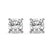 9ct Rose Gold Four Prong Cushion Lab Diamond Stud Earrings (1 Ct. Tw.)