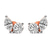 Twin Gleam Lab Diamond Stud Earrings