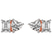 Divine Double Flame Lab Diamond Stud Earrings