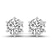 Six Prong Round Lab Diamond Stud Earrings