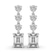 Emerald and Round Fashion Lab Diamond Dangle Earrings