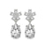 Iris Bloom Flower Fashion Lab Diamond Dangle Earrings