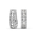 10ct White Gold Cassian Baguette Round Lab Diamond Hoop Earrings (4 Ct. Tw.)