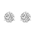 9ct White Gold Three Prong Martini Round Lab Diamond Stud Earrings (2 Ct. Tw.)