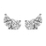 Twin Gleam Lab Diamond Stud Earrings