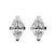 9ct White Gold Four Prong Marquise Lab Diamond Stud Earrings (1 Ct. Tw.)