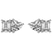 Divine Double Flame Lab Diamond Stud Earrings