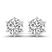 Six Prong Round Lab Diamond Stud Earrings
