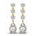 Pear and Round Fashion Lab Diamond Dangle Earrings