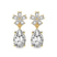 Iris Bloom Flower Fashion Lab Diamond Dangle Earrings