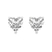 14kt Yellow Gold Three Prong Heart Lab Diamond Stud Earrings (3 Ct. Tw.)