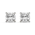 14ct Yellow Gold Four Prong Cushion Lab Diamond Stud Earrings (2 Ct. Tw.)