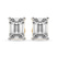 10kt Yellow Gold Four Prong Emerald Lab Diamond Stud Earrings (4 Ct. Tw.)