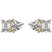 Divine Double Flame Lab Diamond Stud Earrings