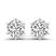 Six Prong Round Lab Diamond Stud Earrings