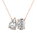 Sweetheart Spark Two Stone Pear and Oval Lab Diamond Fashion Necklace