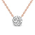 10kt Rose Gold Lluvia Round Lab Diamond Solitaire Necklace (1/2 Ct. Tw.)