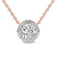 Belleza Halo Lab Diamond Solitaire Necklace