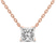 Zenobia Princess Lab Diamond Solitaire Necklace