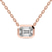 14kt Rose Gold Aubree Emerald Bezel Lab Diamond Solitaire Necklace (2 Ct. Tw.)