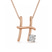 Minimal Lab Diamond Initial H Necklace