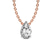 14ct Rose Gold Marisol Pear Lab Diamond Solitaire Necklace (2 Ct. Tw.)
