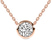 14ct Rose Gold Agustina Round Bezel Lab Diamond Solitaire Necklace (1 Ct. Tw.)