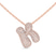 10kt Rose Gold Lab Diamond Initial K Necklace (1 Ct. Tw.)