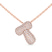 Lab Diamond Initial T Necklace