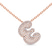 14ct Rose Gold Lab Diamond Initial E Necklace (1 Ct. Tw.)